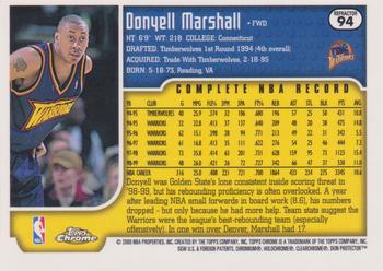 1999-00 Topps Chrome - Refractors #94 Donyell Marshall Back