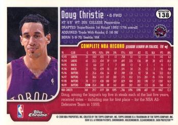 1999-00 Topps Chrome - Refractors #138 Doug Christie Back
