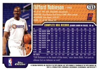 1999-00 Topps Chrome - Refractors #153 Clifford Robinson Back