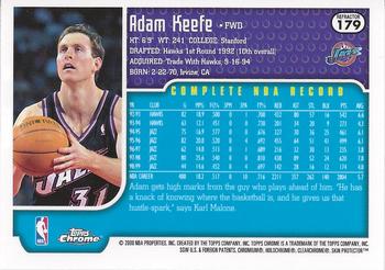 1999-00 Topps Chrome - Refractors #179 Adam Keefe Back