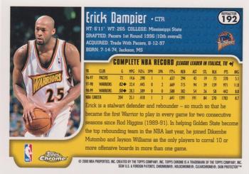 1999-00 Topps Chrome - Refractors #192 Erick Dampier Back