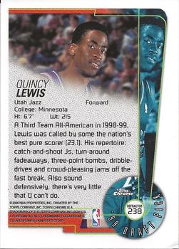 1999-00 Topps Chrome - Refractors #238 Quincy Lewis Back