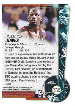 1999-00 Topps Chrome - Refractors #245 Jumaine Jones Back