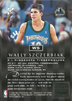 1999-00 Topps Gallery - Autographs #WS Wally Szczerbiak Back
