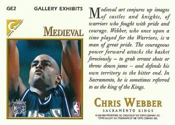 1999-00 Topps Gallery - Gallery Exhibits #GE2 Chris Webber Back