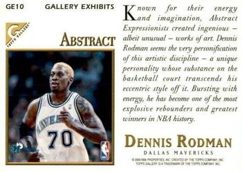 1999-00 Topps Gallery - Gallery Exhibits #GE10 Dennis Rodman Back