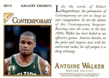 1999-00 Topps Gallery - Gallery Exhibits #GE13 Antoine Walker Back