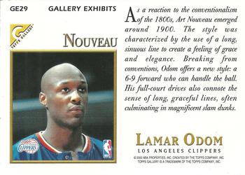 1999-00 Topps Gallery - Gallery Exhibits #GE29 Lamar Odom Back