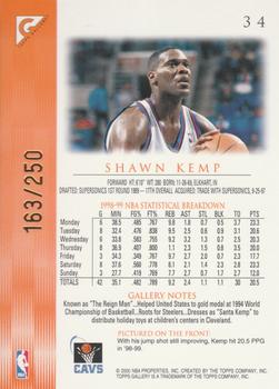 1999-00 Topps Gallery - Player's Private Issue #34 Shawn Kemp Back