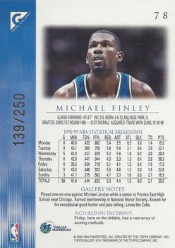 1999-00 Topps Gallery - Player's Private Issue #78 Michael Finley Back