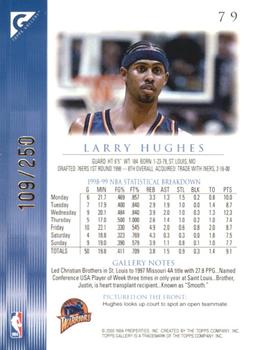 1999-00 Topps Gallery - Player's Private Issue #79 Larry Hughes Back