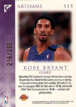 1999-00 Topps Gallery - Player's Private Issue #115 Kobe Bryant Back