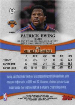 1999-00 Topps Gold Label - Class 1 Black Label #52 Patrick Ewing Back