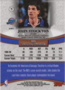 1999-00 Topps Gold Label - Class 1 Black Label #79 John Stockton Back