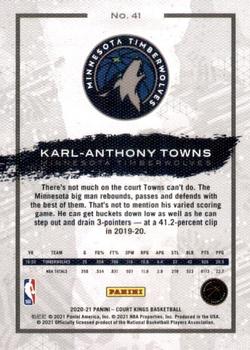 2020-21 Panini Court Kings #41 Karl-Anthony Towns Back