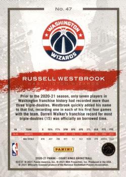 2020-21 Panini Court Kings #47 Russell Westbrook Back