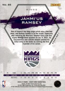 2020-21 Panini Court Kings #85 Jahmi'us Ramsey Back