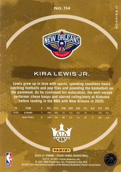 2020-21 Panini Court Kings #114 Kira Lewis Jr. Back