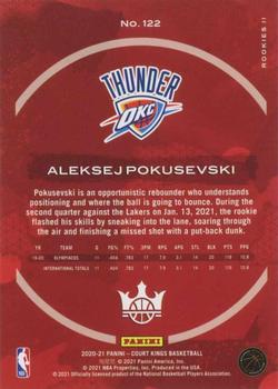 2020-21 Panini Court Kings #122 Aleksej Pokusevski Back