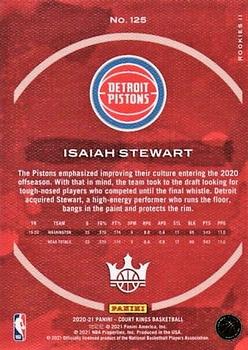 2020-21 Panini Court Kings #125 Isaiah Stewart Back