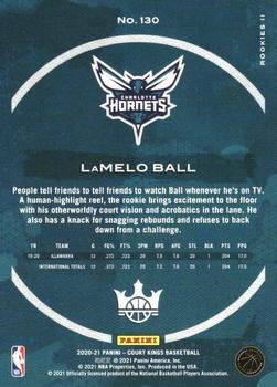 2020-21 Panini Court Kings #130 LaMelo Ball Back