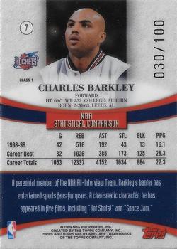 1999-00 Topps Gold Label - Class 1 Red Label #7 Charles Barkley Back