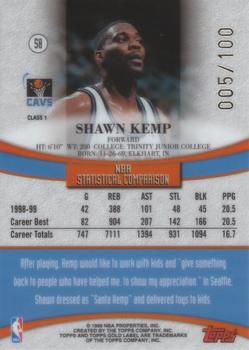 1999-00 Topps Gold Label - Class 1 Red Label #58 Shawn Kemp Back