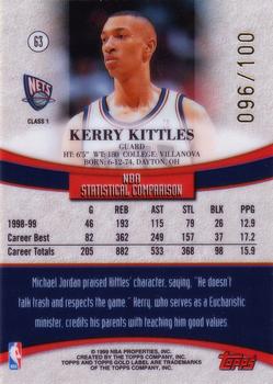 1999-00 Topps Gold Label - Class 1 Red Label #63 Kerry Kittles Back