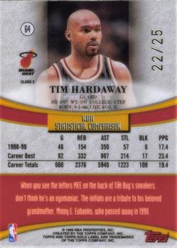 1999-00 Topps Gold Label - Class 3 Red Label #64 Tim Hardaway Back