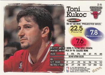 1997-98 Hoops #26 Toni Kukoc Back
