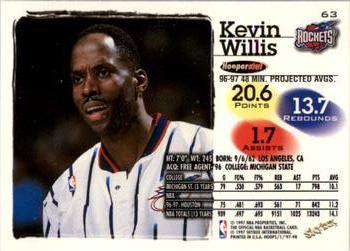 1997-98 Hoops #63 Kevin Willis Back