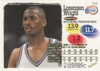 1997-98 Hoops #74 Lorenzen Wright Back