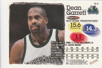 1997-98 Hoops #93 Dean Garrett Back