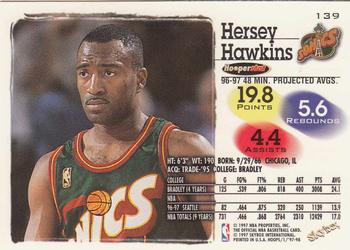 1997-98 Hoops #139 Hersey Hawkins Back