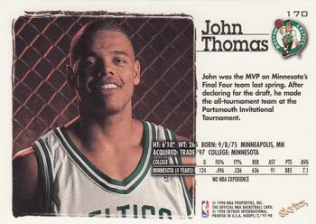 1997-98 Hoops #170 John Thomas Back
