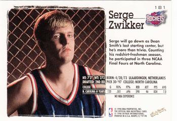 1997-98 Hoops #181 Serge Zwikker Back