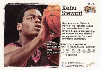 1997-98 Hoops #205 Kebu Stewart Back