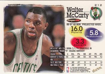 1997-98 Hoops #212 Walter McCarty Back
