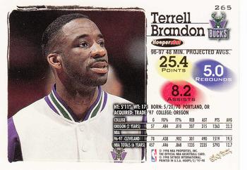 1997-98 Hoops #265 Terrell Brandon Back