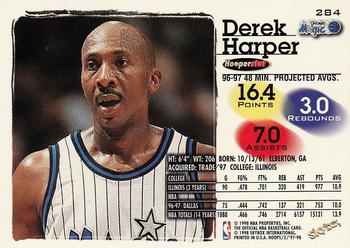 1997-98 Hoops #284 Derek Harper Back