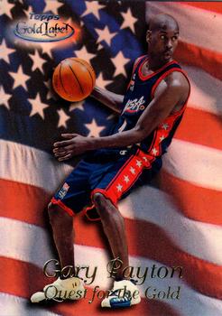 1999-00 Topps Gold Label - Quest for the Gold Black Label #Q3 Gary Payton Front
