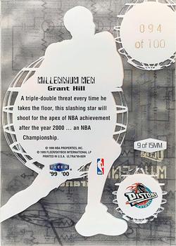 1999-00 Ultra - Millennium Men #9 MM Grant Hill Back