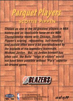 1999-00 Ultra - Parquet Players #10 PP Scottie Pippen Back