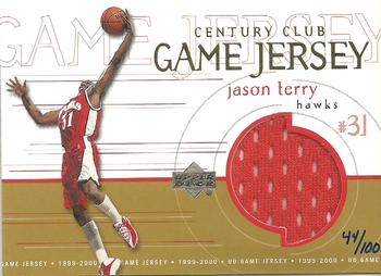 1999-00 Upper Deck - Game Jerseys Century Club #GJ46 Jason Terry Front