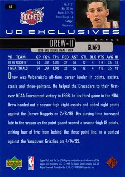 1999-00 Upper Deck - UD Exclusives #47 Bryce Drew Back