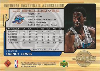 1999-00 Upper Deck - UD Exclusives #174 Quincy Lewis Back