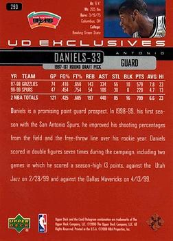 1999-00 Upper Deck - UD Exclusives #290 Antonio Daniels Back