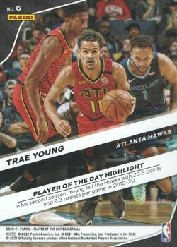 2020-21 Panini Player of the Day #6 Trae Young Back