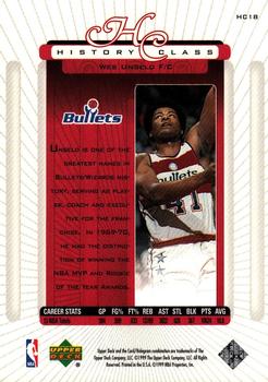 1999-00 Upper Deck - History Class #HC18 Wes Unseld Back