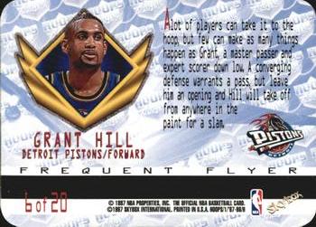 1997-98 Hoops - Frequent Flyer Club #6 Grant Hill Back